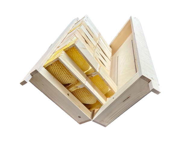 Geöffnete Wabenhonig-Verpackung